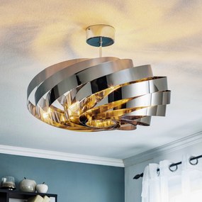 Plafoniera soffitto Vento Euluna, dimmerabile, Cromo / Argento, Soggiorno / Sala da pranzo, Metallo, Moderno, Plafoniera