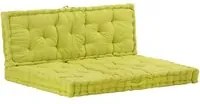 Cuscini per Pallet e Pavimento 2 pz in Cotone Verde 3053640