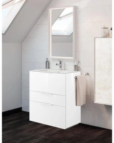 Mobile sottolavabo e lavabo Neo bianco L 60 x H 84 x P 48 cm 1 vasca 3 cassetti