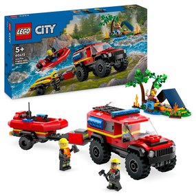 Fuoristrada antincendio e gommone di salvataggio Lego City