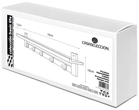 Appendiabiti da parete in bambù con ripiano - Casa Selección