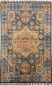 Mamluk Tappeto 150x100 Nero (Afghanistan) Annodato A Mano