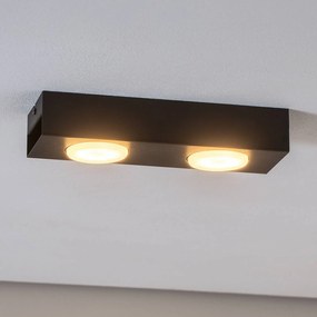 Luminex Faretto Ian in nero, 2 luci