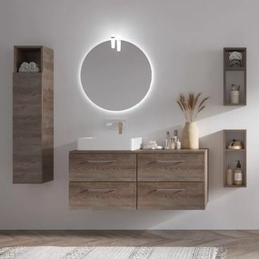 Mobile bagno da 120cm con 4 cassetti e piano per lavabo da appoggio EL-120P4 - KAMALU