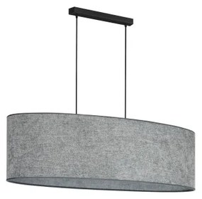 Duolla - Lampadario a sospensione con filo OVAL 2xE27/15W/230V grigio
