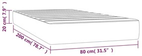 Materasso a Molle Cappuccino 80x200x20 cm in Similpelle