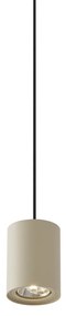 Lampada a sospensione moderna beige con nero per sistema a binario monofase GU10 70mm - Iconic Holt