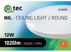 Plafoniera LED da bagno CIRCLE LED/12W/230V 4000K diametro 25 cm IP44 bianco