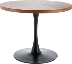 Tavolo rotondo Amadeo in noce/nero opaco - d100 x h76 cm