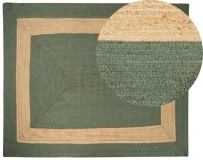 Tappeto iuta verde 300 x 400 cm KARAKUYU Beliani