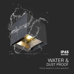 Applique solare a LED con sensore LED/9W/5V IP65 2600 mAh antracite