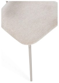 Sedia da pranzo beige/di colore naturale in imbottito Olimpia – MOME