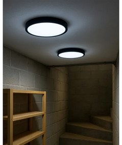 Plafoniera LED/32W/230V 3000/4000/6500K Ø 40 cm nera