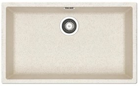 Lavello sottotop 1 vasca PYRAMIS Mistral fibra di vetro L 40 x L 70 cm avena