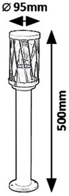 Rabalux 8889 - Lampada da esterno BUDAPEST 1xE27/40W/230V IP44