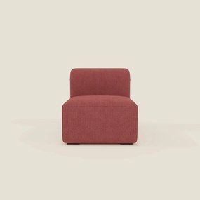 BonBon modulo centrale 70 cm – Poltrona o elemento componibile in tessuto smacchiabile T23 rosso ciliegia