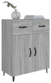 Credenza grigio sonoma 69,5x34x90 cm in legno multistrato