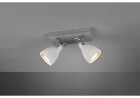 Lampada da parete grigia per 2 lampadine , lunghezza 23 cm Concrete - Trio
