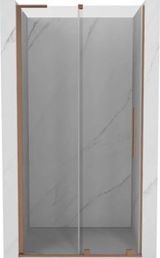 Mexen Velar L porta doccia scorrevole 90 cm, trasparente, rame spazzolato - 871-090-003-01-65