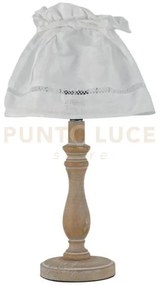 Lume lullaby bianco con legno 1xe14 18x34cm i-lullaby-lume