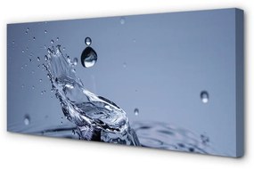 Stampa quadro su tela Una goccia d'acqua macro 100x50 cm