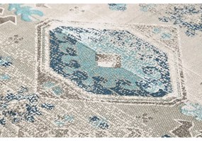 Tappeto DKD Home Decor Finitura invecchiata Azzurro Cotone Arabo Frange (160 x 230 x 1 cm)
