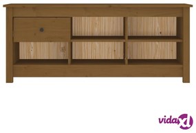 vidaXL Scarpiera Miele 110x38x45,5 cm in Legno Massello di Pino