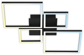 Plafoniera LED Frame nero IP20 cct da bianco caldo al bianco neutro, 4000 lumen BRILONER