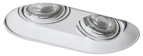 Faretto da incasso rotondo bianco GU10 50mm 2 luci - Hubs
