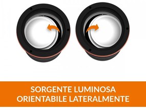 Faro Carrabile GU10 IP67 Orientabile, Acciaio INOX 304 - Doppio Pressacavo Colore del corpo Inox