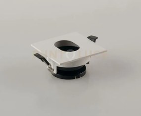 Faretto a incasso stenos orientabile bianco quadrato foro ovale 8,5...