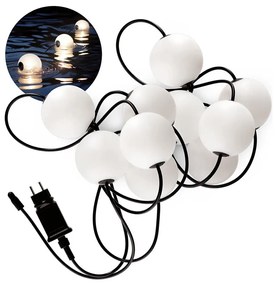 Catena decorativa da esterno LED 10xLED/0,8W/230V IP67 7,7 m