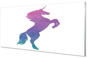 Quadro su vetro Unicorno dipinto 100x50 cm