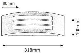 Rabalux 8409 - Applique da esterno ROMA 1xE27/14W/230V