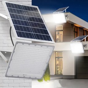 Proiettore solare dimmerabile LED/150W/3,2V 5000K 15000 mAh IP65 nero + telecomando