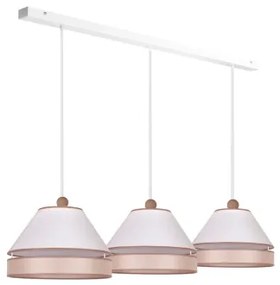 Duolla - Lampadario a sospensione con filo AVIGNON 3xE27/15W/230V bianco/beige