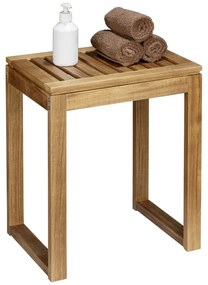 Sgabello di colore naturale in acacia massiccia Fondi – Wenko