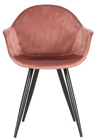 Sedie da pranzo in velluto rosa chiaro in un set di 2 pezzi Forli - LABEL51