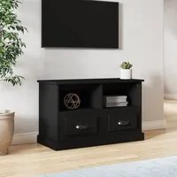 Mobile Porta TV Nero 80x35x50 cm in Legno Multistrato 816281