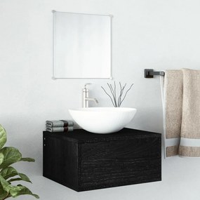 Set Mobili Da Bagno 2 Pz Nero İn Legno Multistrato /