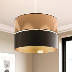 TK Lighting Lampada a sospensione Hilton, nero/oro, 1 luce