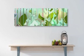 Quadro su tela – Foglie astratte del paradiso