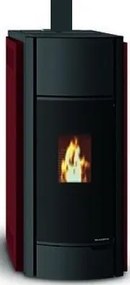 Palazzetti Julie 9 US Stufa ermetica A Pellet ecofire ad aria Con Rivestimento in metallo Rosso