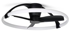 Ventilatore da soffitto Nepal WiFi nero, Ø 75 cm, CCT, dimmerabile, MANTRA IP20