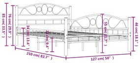 Giroletto Nero in Acciaio 120x200 cm