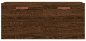 Mobile a parete rovere marrone 80x36,5x35 cm legno multistrato