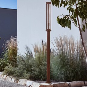 Lucande lampada da esterno Alivaro, color ruggine, 220 cm, E27, IP65