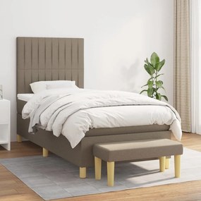 Giroletto A Molle Con Materasso Tortora 90x190 Cm İn Tessuto /