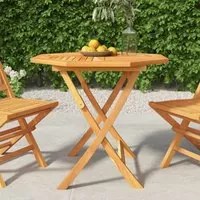 Tavolo da Giardino Pieghevole 85x85x76cm Legno Massello di Teak 47418