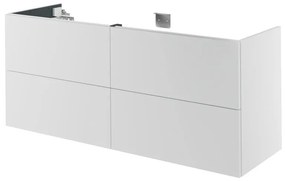 Mobile da bagno sotto lavabo Neo bianco laccato L 150 x H 64 x P 48 cm 4 cassetti, lavabo non incluso